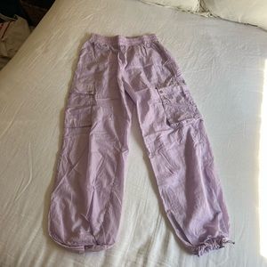 VICI Lilac Nylon Cargo Utility Joggers
